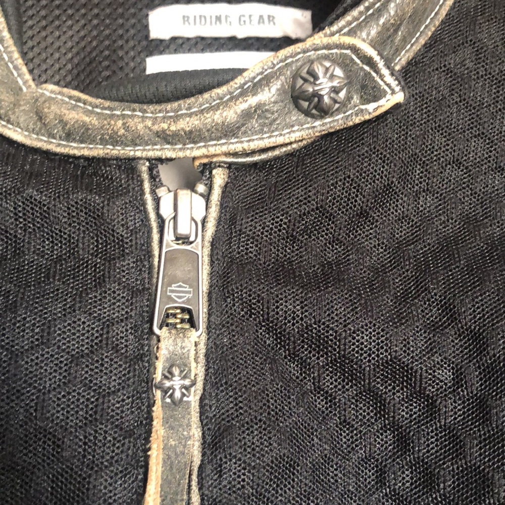 Rare Harley Davidson Mesh & Leather Motorcycle Riding Jacket, mad max vibes - Picture 4 of 16